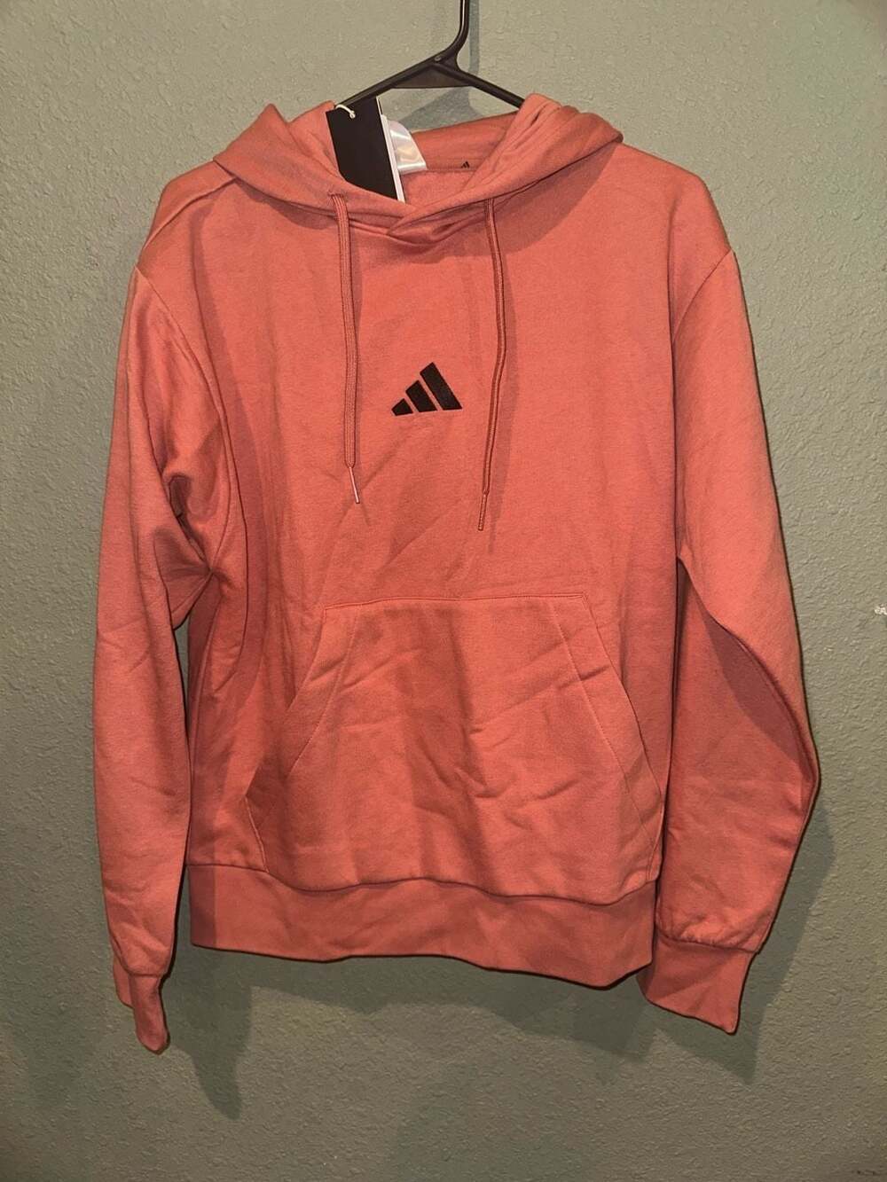 adidas Men's Feel Cozy Fleece Hoodie in Magic Earth/Black
